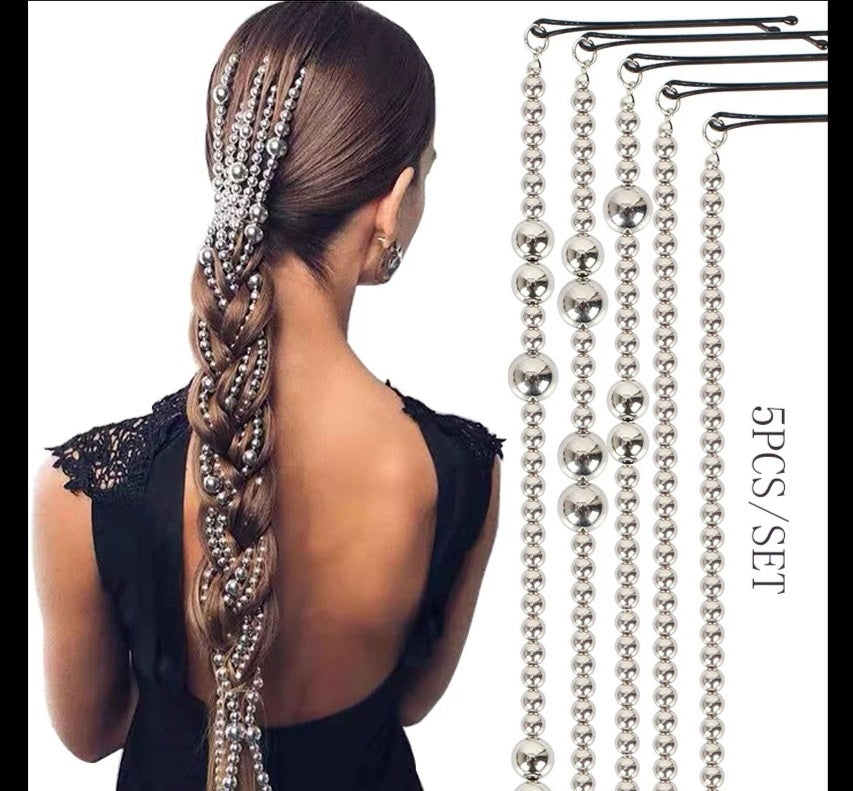 Long Tassel Pearl Hair Clip