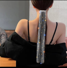 Load image into Gallery viewer, Long Tassel Crystal HairClip
