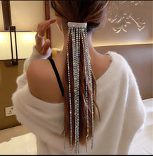 Load image into Gallery viewer, Long Tassel Crystal HairClip
